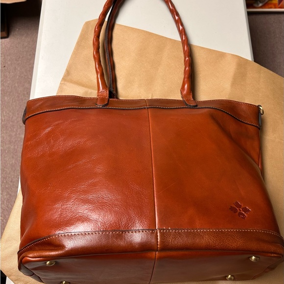 Patricia Nash Brown Leather Mallory Tote Bag with dust bag - Picture 4 of 13